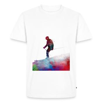 Ski sport art #ski #sport - Men's Premium Organic T-Shirt - white - Front - Nico (187cm)