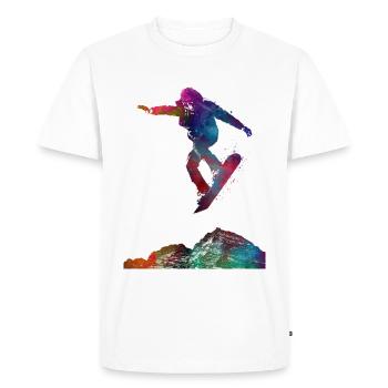 Snowboard Sport Art #snowboard - T-shirt Premium bio Homme - blanc - Devant - Nico (187cm)