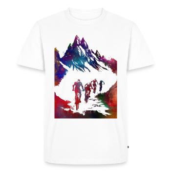 Cycling #cycling #sport #bike - Men's Premium Organic T-Shirt - white - Front - Nico (187cm)
