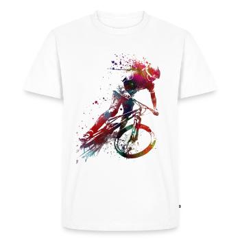 BMX cycling #cycling #sport #bike - Men's Premium Organic T-Shirt - white - Front - Nico (187cm)