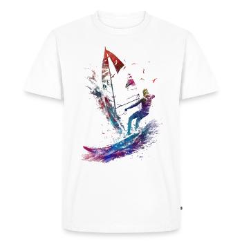 Surfer sport art #surfer #sport - T-shirt Premium bio Homme - blanc - Devant - Nico (187cm)
