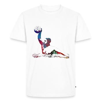 #sport #waterpolo de sports de water-polo - T-shirt Premium bio Homme - blanc - Devant - Nico (187cm)