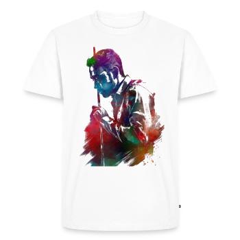 Joueur de billard #snooker - T-shirt Premium bio Homme - blanc - Devant - Nico (187cm)