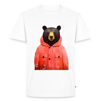 Bear animal art #bear - Men's Premium Organic T-Shirt - white - Front - Nico (187cm)