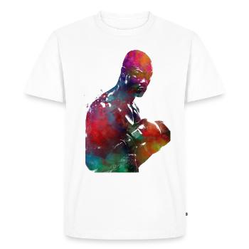 Sports de boxe #boxing - T-shirt Premium bio Homme - blanc - Devant - Nico (187cm)