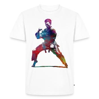 Karate sport #karate #sport - Men's Premium Organic T-Shirt - white - Front - Nico (187cm)
