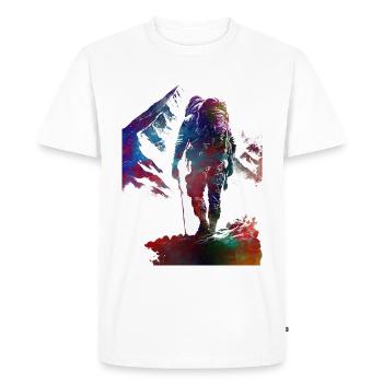 Sports d’escalade #sport - T-shirt Premium bio Homme - blanc - Devant - Nico (187cm)