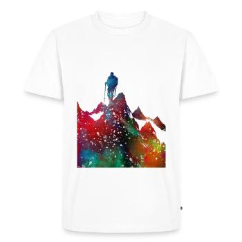 Alpinisme sport art #sport - T-shirt Premium bio Homme - blanc - Devant - Nico (187cm)