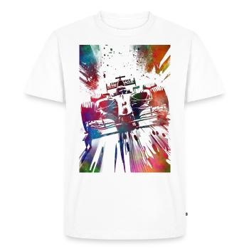 Formule #racing #sport - T-shirt Premium bio Homme - blanc - Devant - Nico (187cm)
