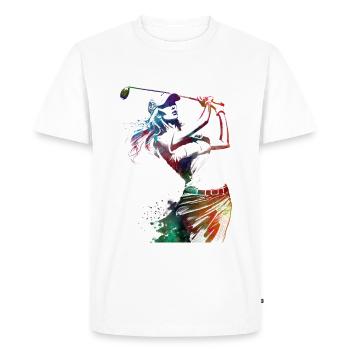 Sport des joueurs de golf #golf #sport - T-shirt Premium bio Homme - blanc - Devant - Nico (187cm)