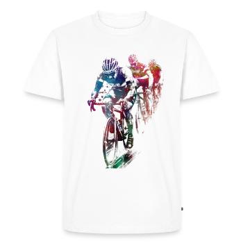Cycling #cycling #sport #bike - Men's Premium Organic T-Shirt - white - Front - Nico (187cm)