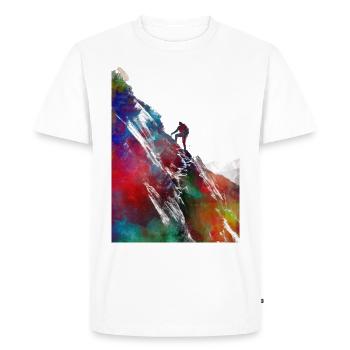 Alpinisme sport art #sport - T-shirt Premium bio Homme - blanc - Devant - Nico (187cm)