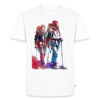 Alpinisme sport art #sport - T-shirt Premium bio Homme - blanc - Devant - Nico (187cm)