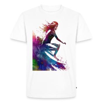 Sports de surf #surfer #sport - T-shirt Premium bio Homme - blanc - Devant - Nico (187cm)
