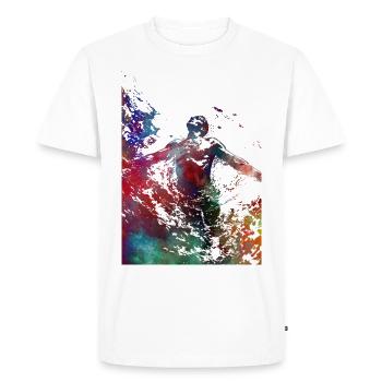 Nageur sport art #swimmer #sport - T-shirt Premium bio Homme - blanc - Devant - Nico (187cm)