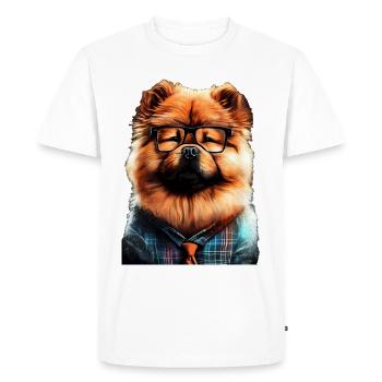 Chow Chow Chien Moch - T-shirt Premium bio Homme - blanc - Devant - Nico (187cm)