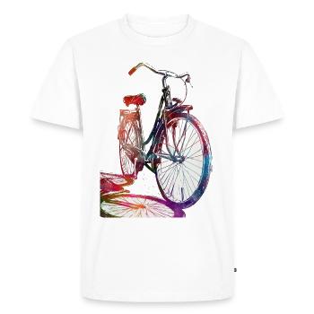 Cycling #cycling #sport #bike - Men's Premium Organic T-Shirt - white - Front - Nico (187cm)