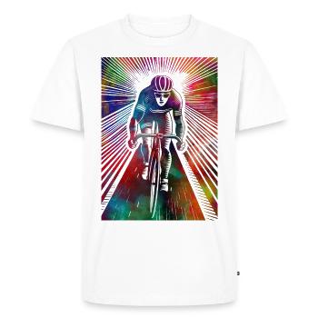 Cycling #cycling #sport #bike - Men's Premium Organic T-Shirt - white - Front - Nico (187cm)