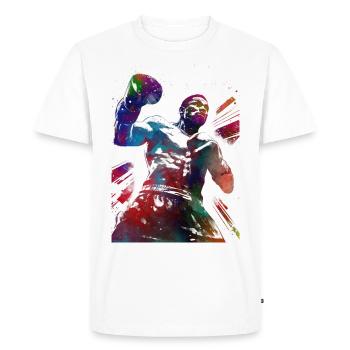 Sports de boxe #boxing - T-shirt Premium bio Homme - blanc - Devant - Nico (187cm)