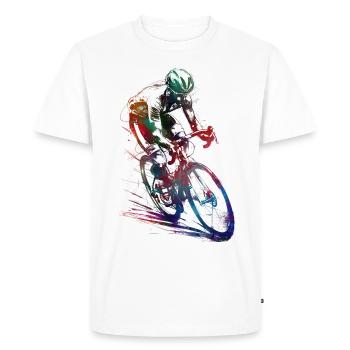 Cycling #cycling #sport #bike - Men's Premium Organic T-Shirt - white - Front - Nico (187cm)