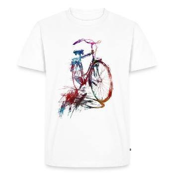 Cycling #cycling #sport #bike - Men's Premium Organic T-Shirt - white - Front - Nico (187cm)