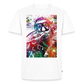 Plongée sous-marine sport #diver - T-shirt Premium bio Homme - blanc - Devant - Nico (187cm)