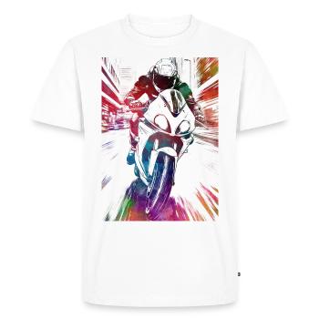 Motor racing #motor #sport - Men's Premium Organic T-Shirt - white - Front - Nico (187cm)