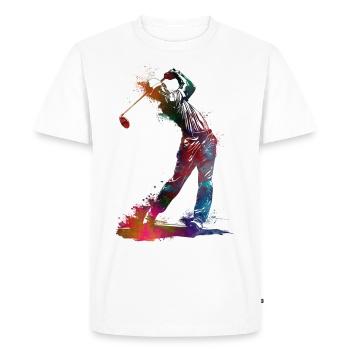 Sport des joueurs de golf #golf #sport - T-shirt Premium bio Homme - blanc - Devant - Nico (187cm)