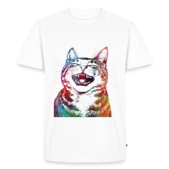 Drôle de chat 1 - T-shirt Premium bio Homme - blanc - Devant - Nico (187cm)