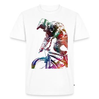 Rider de BMX #sport #bike - T-shirt Premium bio Homme - blanc - Devant - Nico (187cm)