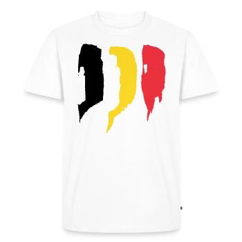 Belgique Vintage - T-shirt Premium bio Homme - blanc - Devant - Nico (187cm)