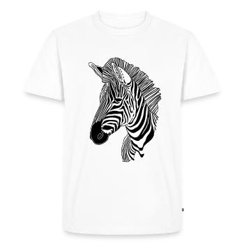 Lines art zebra #zebra - Men's Premium Organic T-Shirt - white - Front - Nico (187cm)