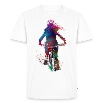Vélo de ville sport art #bike - T-shirt Premium bio Homme - blanc - Devant - Nico (187cm)