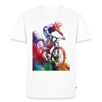 Rider de BMX #sport #bike - T-shirt Premium bio Homme - blanc - Devant - Nico (187cm)