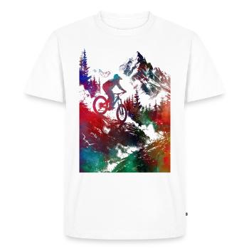 Cycling #cycling #sport #bike - Men's Premium Organic T-Shirt - white - Front - Nico (187cm)
