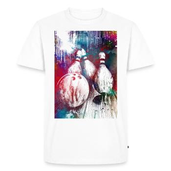 Bowling sport art #bowling #sport - T-shirt Premium bio Homme - blanc - Devant - Nico (187cm)