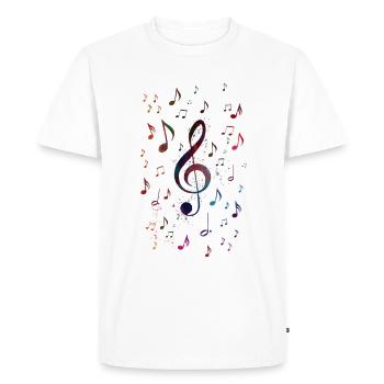 Violin music key - Men's Premium Organic T-Shirt - white - Front - Nico (187cm)