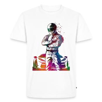 Voiture de course #racing #sport - T-shirt Premium bio Homme - blanc - Devant - Nico (187cm)