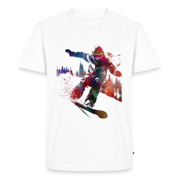 Snowboard sport art #snowboard - Men's Premium Organic T-Shirt - white - Front - Nico (187cm)