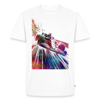 Voiture de course #racing #sport - T-shirt Premium bio Homme - blanc - Devant - Nico (187cm)