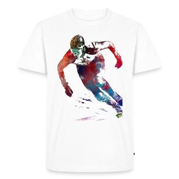 Speed skating sport art #skating - Men's Premium Organic T-Shirt - white - Front - Nico (187cm)