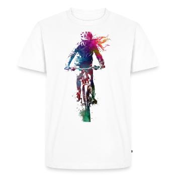 Sport : cyclisme, art - T-shirt Premium bio Homme - blanc - Devant - Nico (187cm)