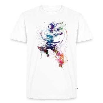Taekwondo sport art #sport #taekwondo - T-shirt Premium bio Homme - blanc - Devant - Nico (187cm)