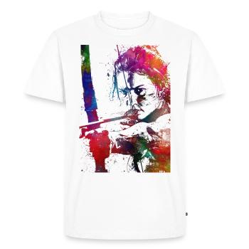 Tir à l’arc, sport, art #archery - T-shirt Premium bio Homme - blanc - Devant - Nico (187cm)