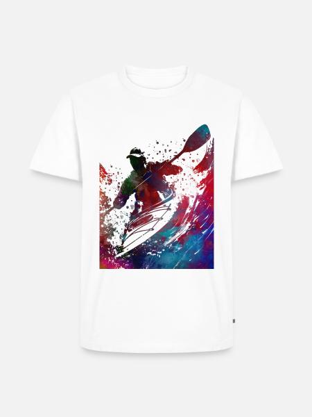 Kayaking sport art#kayaking - Men's Premium Organic T-Shirt - white