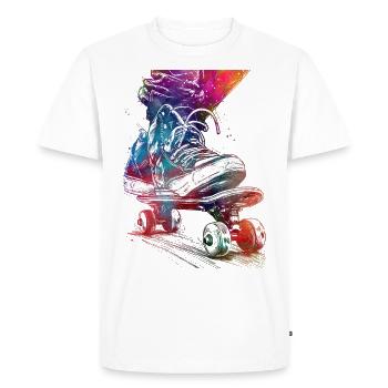 Skateboard sport art #skate #skateboard #sport - T-shirt Premium bio Homme - blanc - Devant - Nico (187cm)