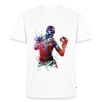 Sports de boxe #boxing - T-shirt Premium bio Homme - blanc - Devant - Nico (187cm)
