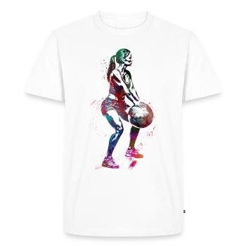 Articles de sport de fitness #fitness - T-shirt Premium bio Homme - blanc - Devant - Nico (187cm)