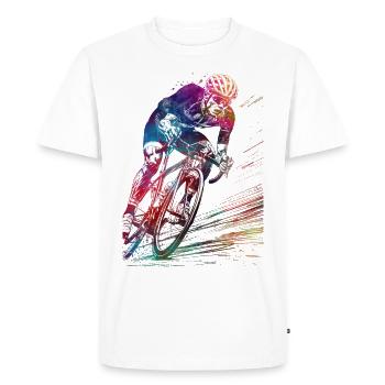 Cycling Bike sport article #cycling #sport #biking - Men's Premium Organic T-Shirt - white - Front - Nico (187cm)