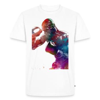 Sports de boxe #boxing - T-shirt Premium bio Homme - blanc - Devant - Nico (187cm)